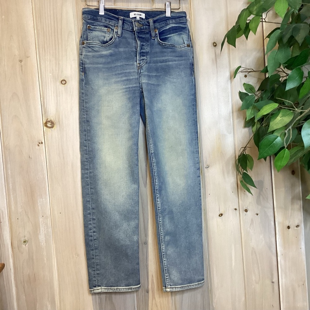 Re/Done Mid Rise Stovepipe Comfort Stretch Jeans - Picture 6 of 11